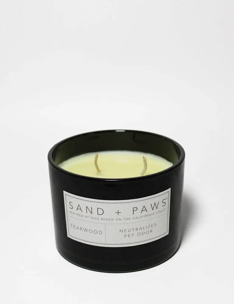 Sand + Paws Teakwood 12 Oz Scented Candle - Image 3