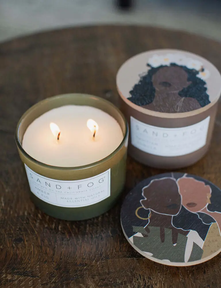 Amber & Fig 12 Oz Scented Candle - Image 2