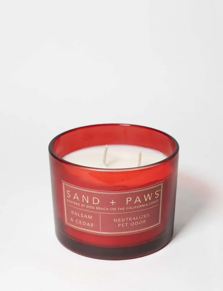 Sand + Paws Balsam & Cedar 12 Oz Scented Candle - Image 3