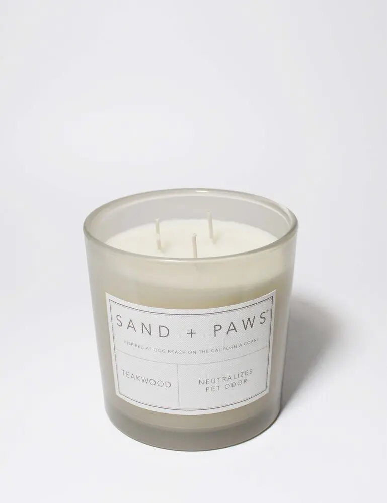 Sand + Paws Teakwood 21 Oz Scented Candle - Image 3